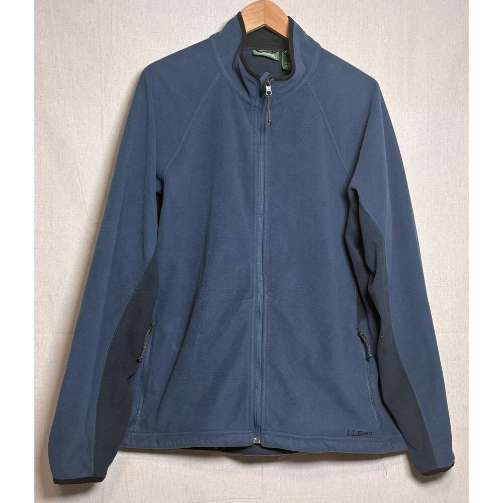 Vintage LL Bean Jacket‎ Men XL Blue Weather Channel Polartec Full Zip Fleece 90s